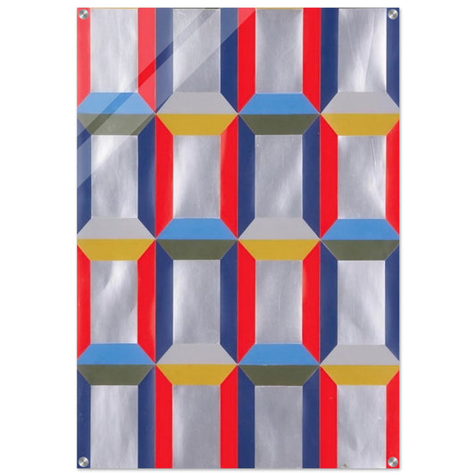 St. Marks 16 Frames - 1967 - Miriam Schapiro Acrylic Print - 70x100 cm / 28x40″ inches | Miriam Schapiro Wall Art | Miriam Schapiro Prints