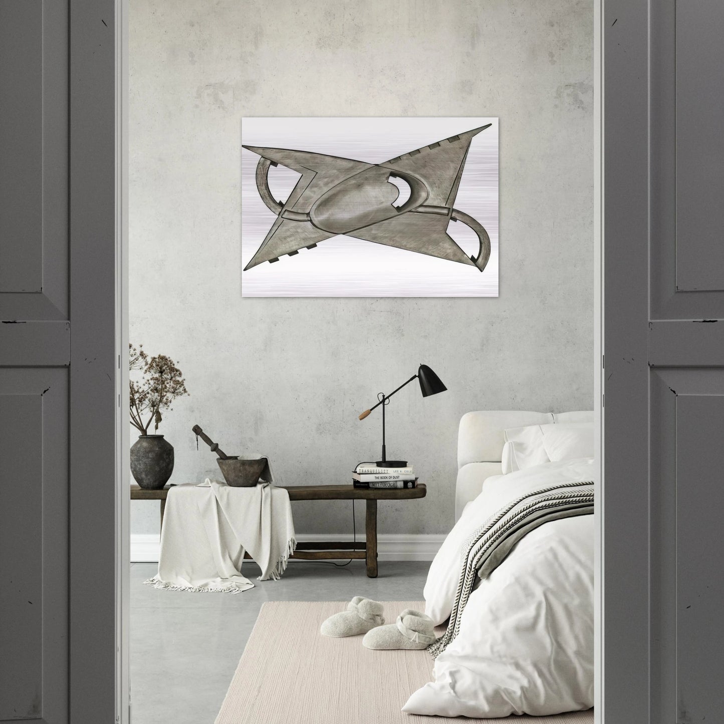 A partir d'un centre concave - Kinetic Art - Gyula Kosice Brushed Aluminum Print - 70x100 cm / 28x40 inches | Gyula Kosice Aluminum Print | Gyula Kosice Prints