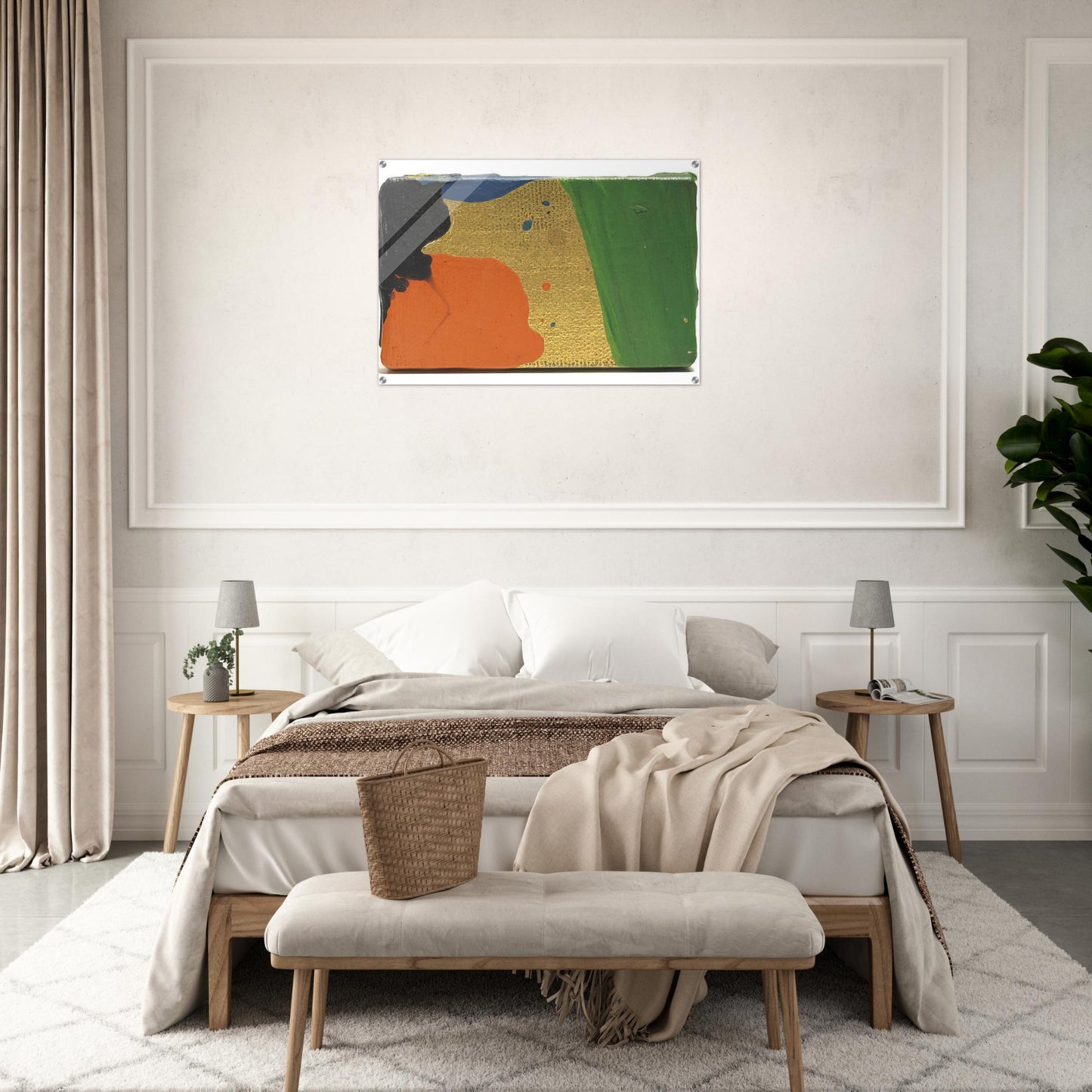 Untitled  Sam Francis for Arnold Newman  - Sam Francis Acrylic Print - 70x100 cm / 28x40″ inches | Sam Francis Wall Art | Sam Francis Prints