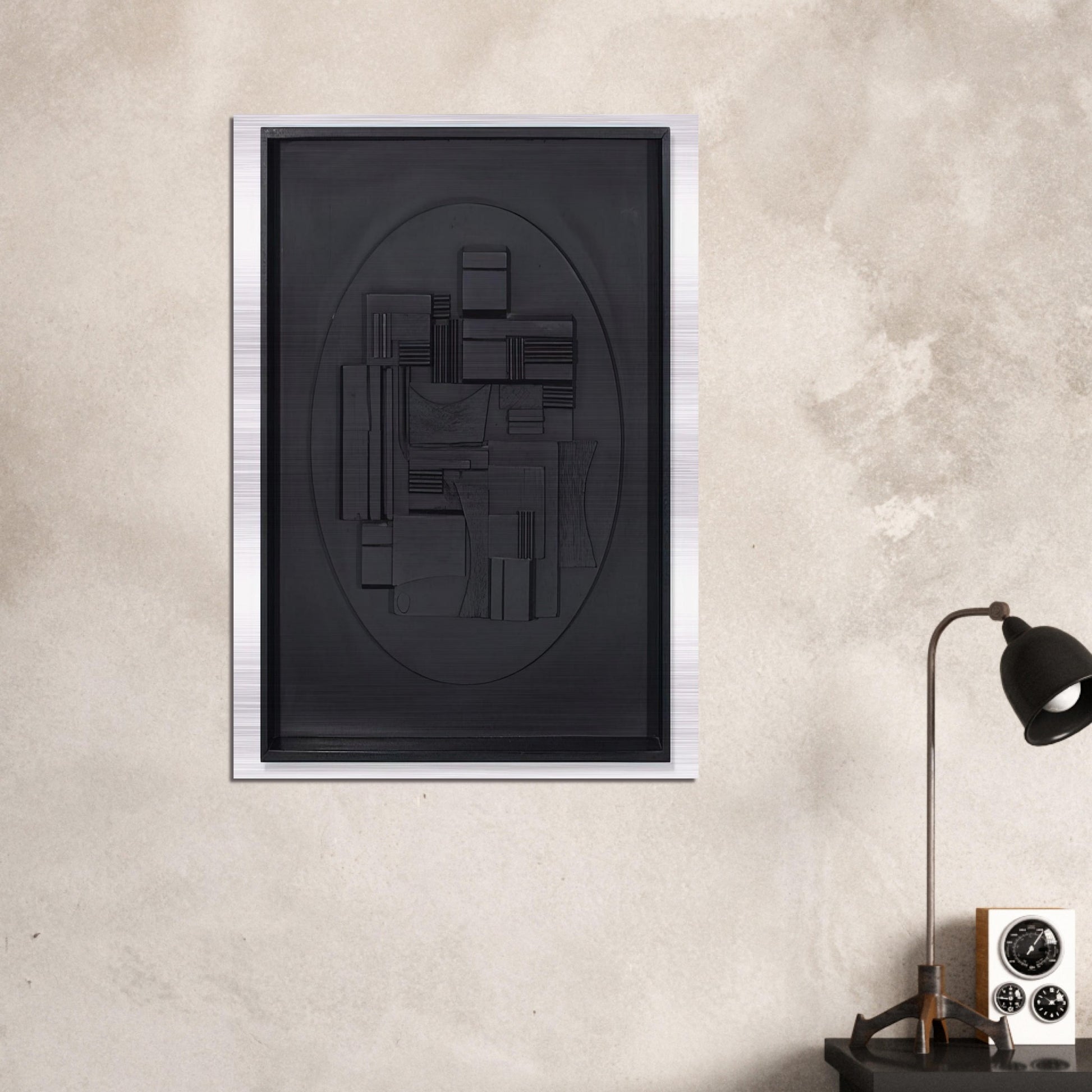 FULL MOON 1980 - Louise Nevelson Brushed Aluminum Print - 70x100 cm / 28x40 inches | Louise Nevelson Aluminum Print | Louise Nevelson Prints