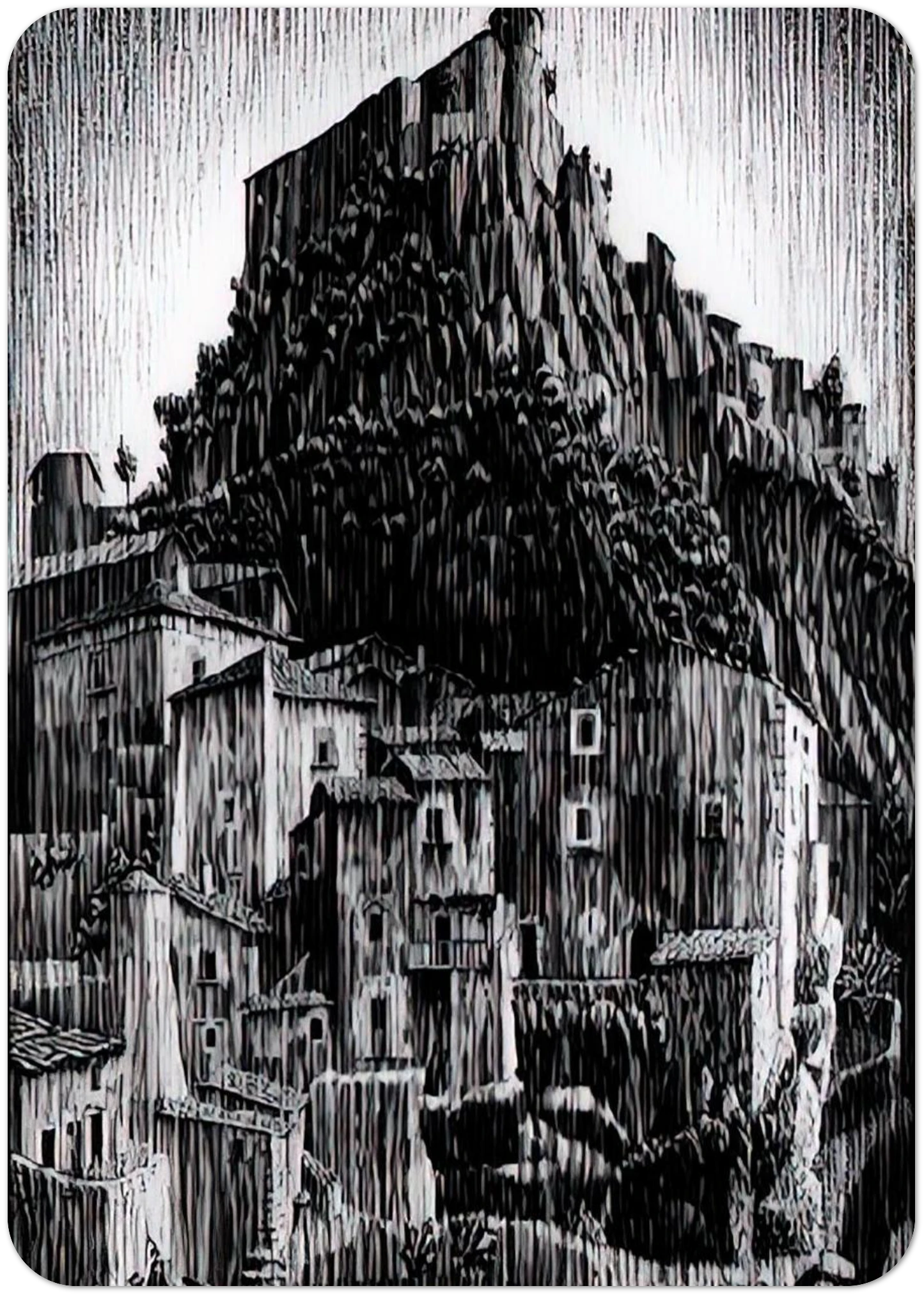 CERRO AL VOLTURNO ABRUZZI JANUARY 1930 1930 By MC Escher Pack of 10 Post Cards | MC Escher Post Cards | A6 (10.5 x 14.8 cm) - 4.1 x 5.8 inches
