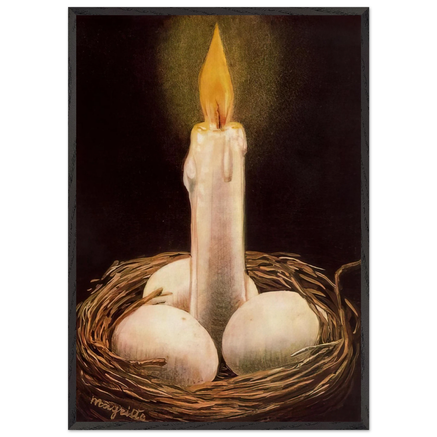 THE IMAGINATIVE FACULTY 1948 - Rene Magritte 70x100 cm / 28x40 inches Framed Art Print – Black Wooden Frame