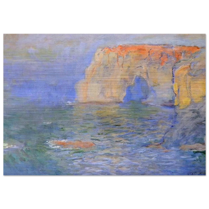The Manneport, Reflections of Water - claude monet Brushed Aluminum Print - 70x100 cm / 28x40 inches | claude monet Aluminum Print | claude monet Prints