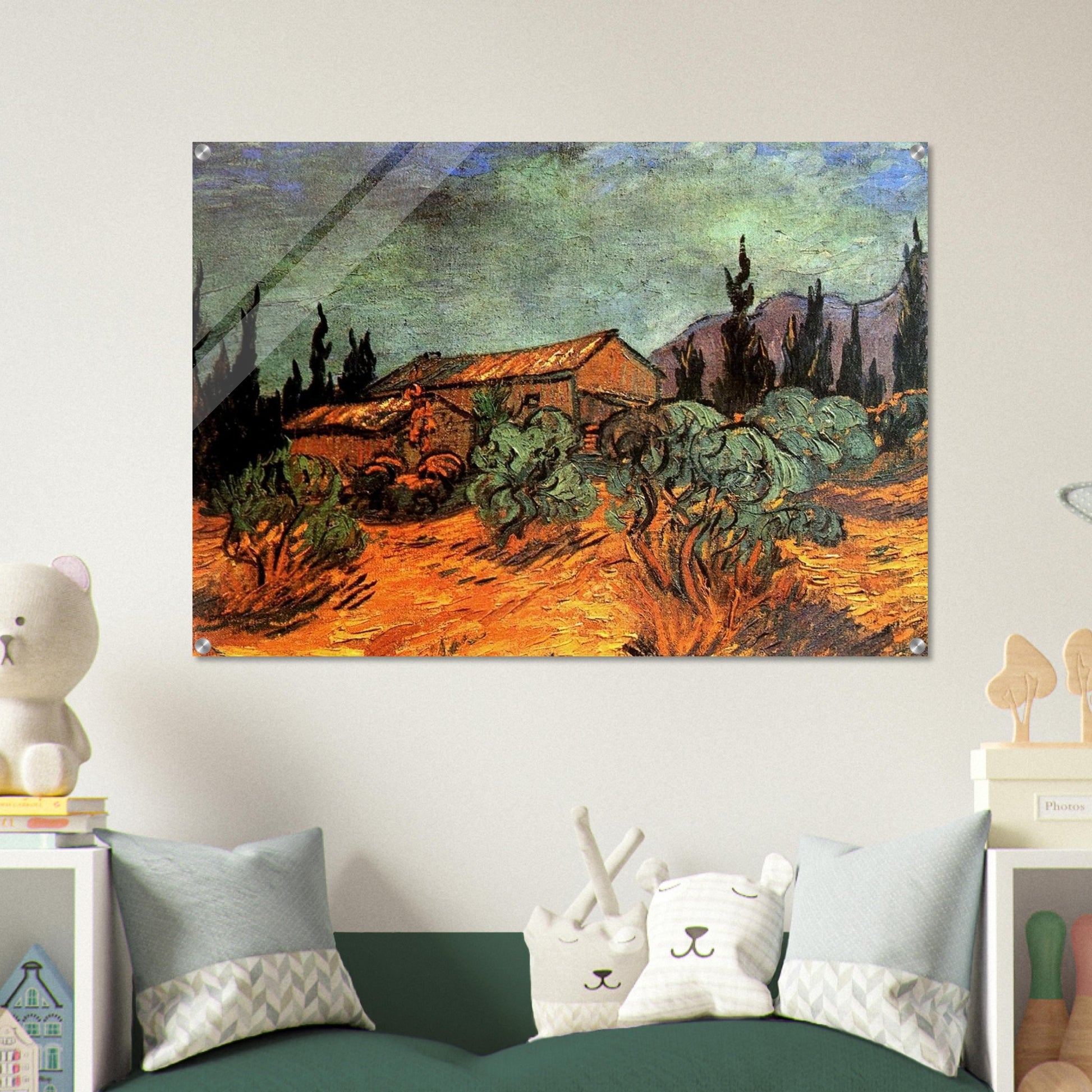 Wooden Sheds - Vincent van Gogh Acrylic Print - 70x100 cm / 28x40″ inches | Vincent van Gogh Wall Art | Vincent van Gogh Prints