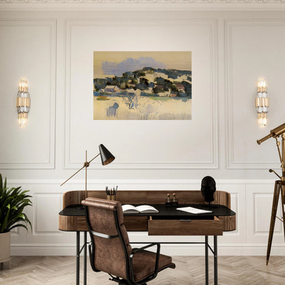 Houses on the Hill - Paul Cézanne Brushed Aluminum Print - 70x100 cm / 28x40 inches | Paul Cézanne Aluminum Print | Paul Cézanne Prints
