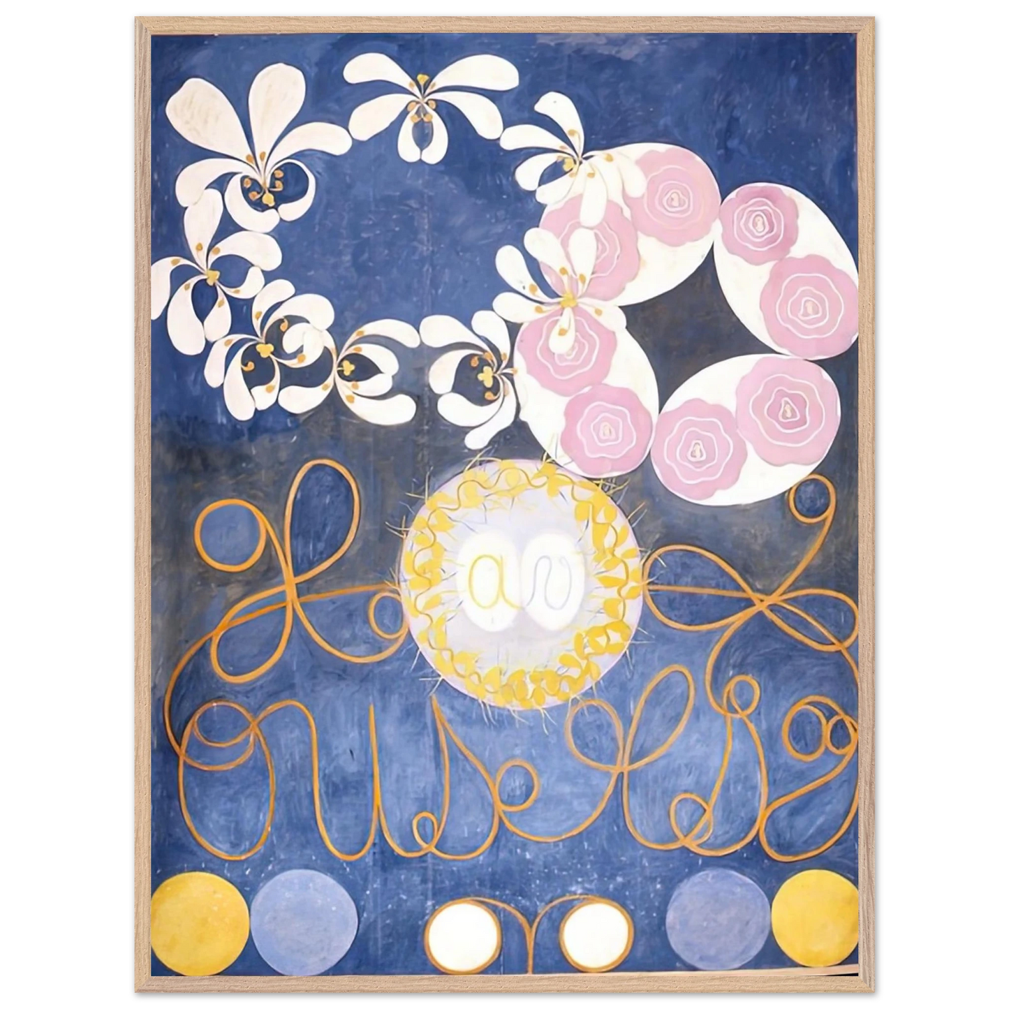Hilma af Klint - THE TEN LARGEST 1907 Wall art - 50x70 cm / 20x28 inches - Premium Wooden Framed Poster With Fine Art Paper - White frame