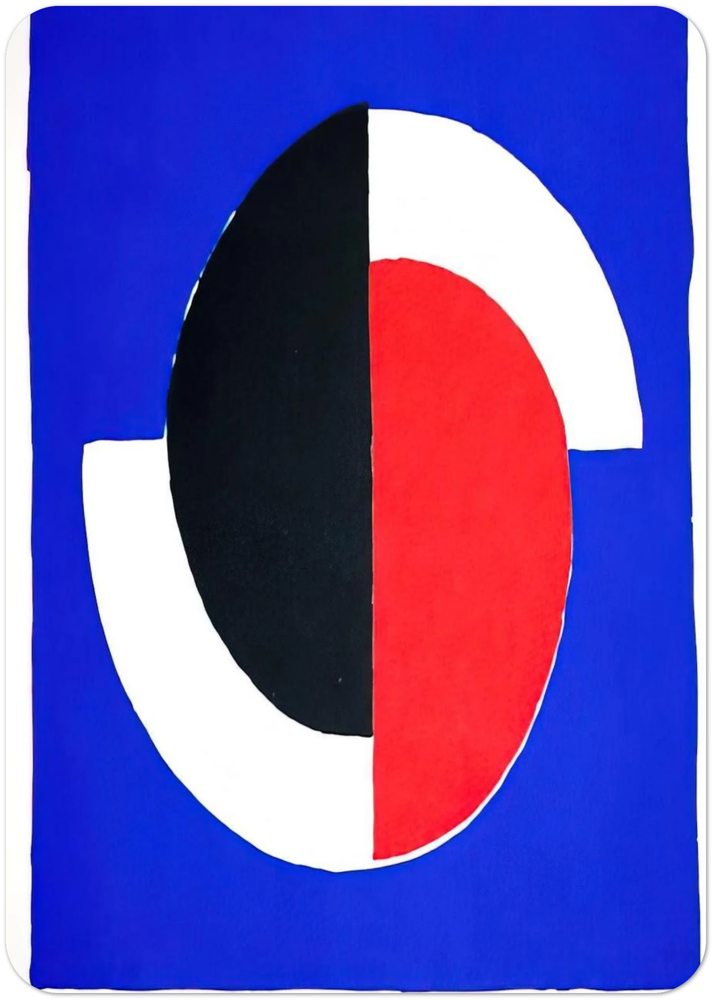 COMPOSITION RED BLUE BLACK WHITE By Sonia Delaunay Pack of 10 Post Cards | Sonia Delaunay Post Cards | A6 (10.5 x 14.8 cm) - 4.1 x 5.8 inches