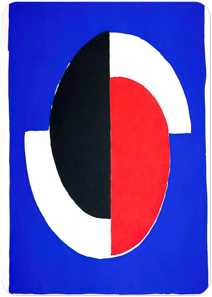 COMPOSITION RED BLUE BLACK WHITE By Sonia Delaunay Pack of 10 Post Cards | Sonia Delaunay Post Cards | A6 (10.5 x 14.8 cm) - 4.1 x 5.8 inches