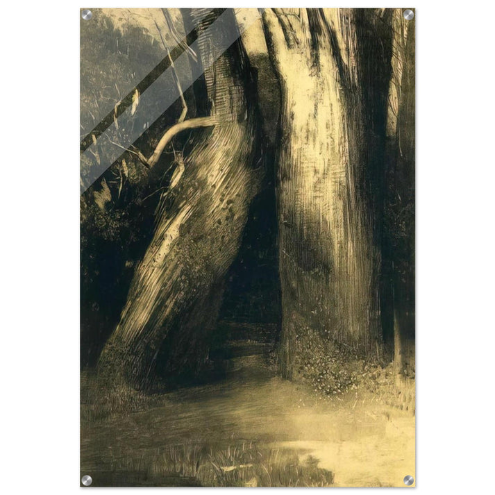 TWO TREES 1875 - Odilon Redon Acrylic Print - 70x100 cm / 28x40″ inches