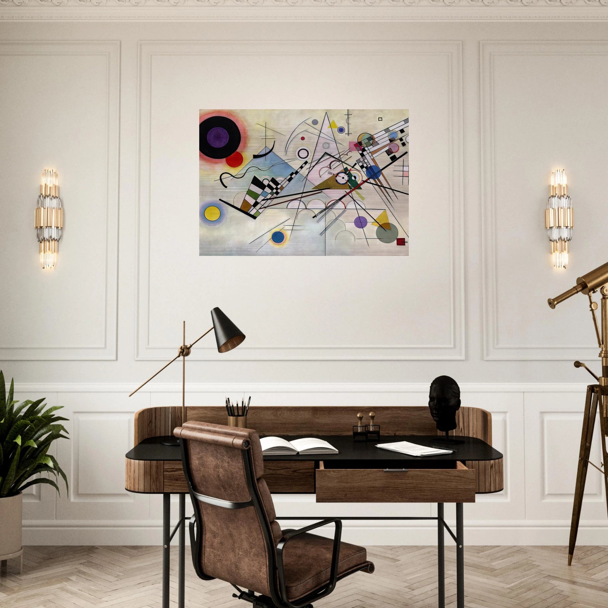 COMPOSITION 8 1923 - Wassily Kandinsky Brushed Aluminum Print - 70x100 cm / 28x40 inches | Wassily Kandinsky Aluminum Print | Wassily Kandinsky Prints