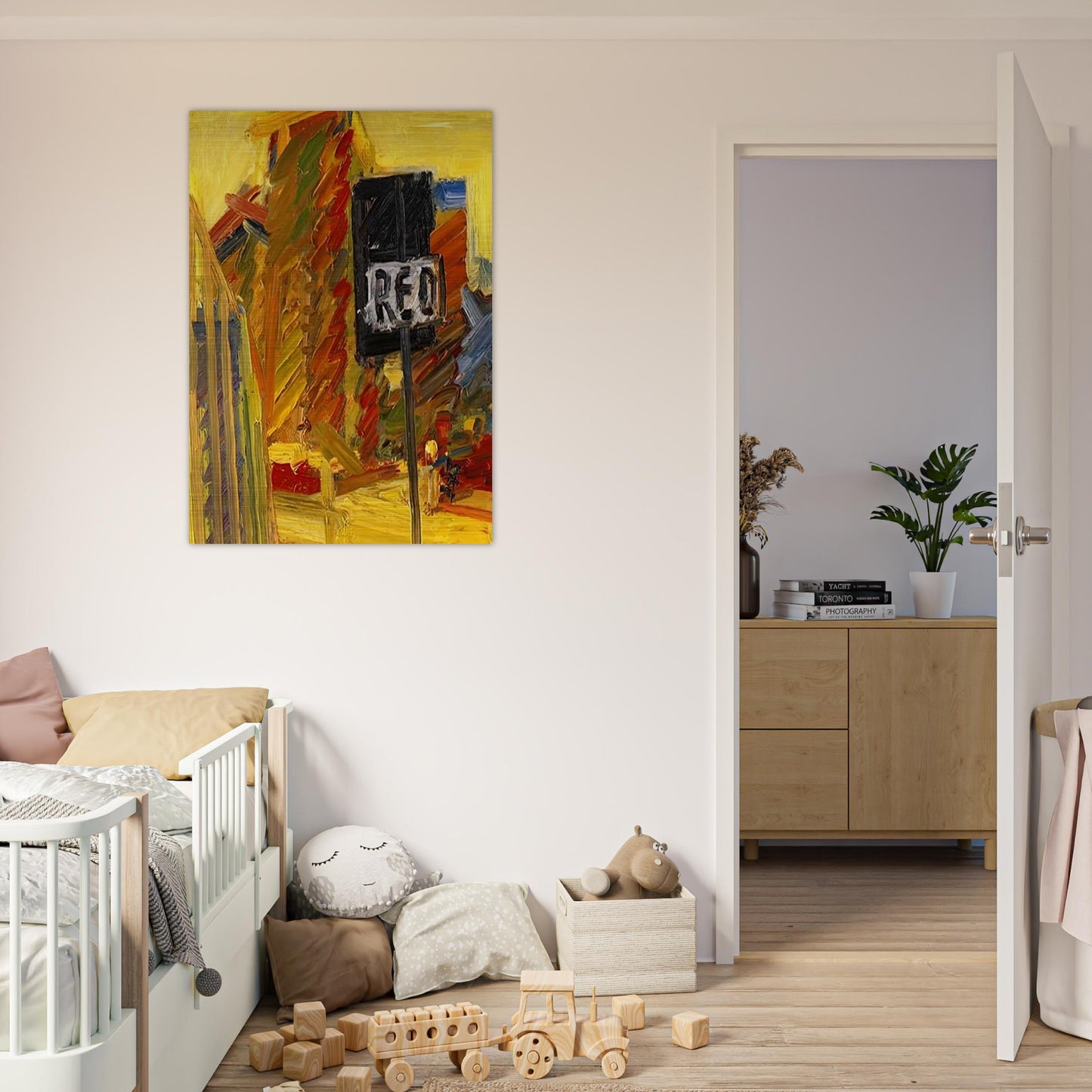 TOWER BLOCKS - Frank Auerbach Brushed Aluminum Print - 70x100 cm / 28x40 inches | Frank Auerbach Aluminum Print | Frank Auerbach Prints