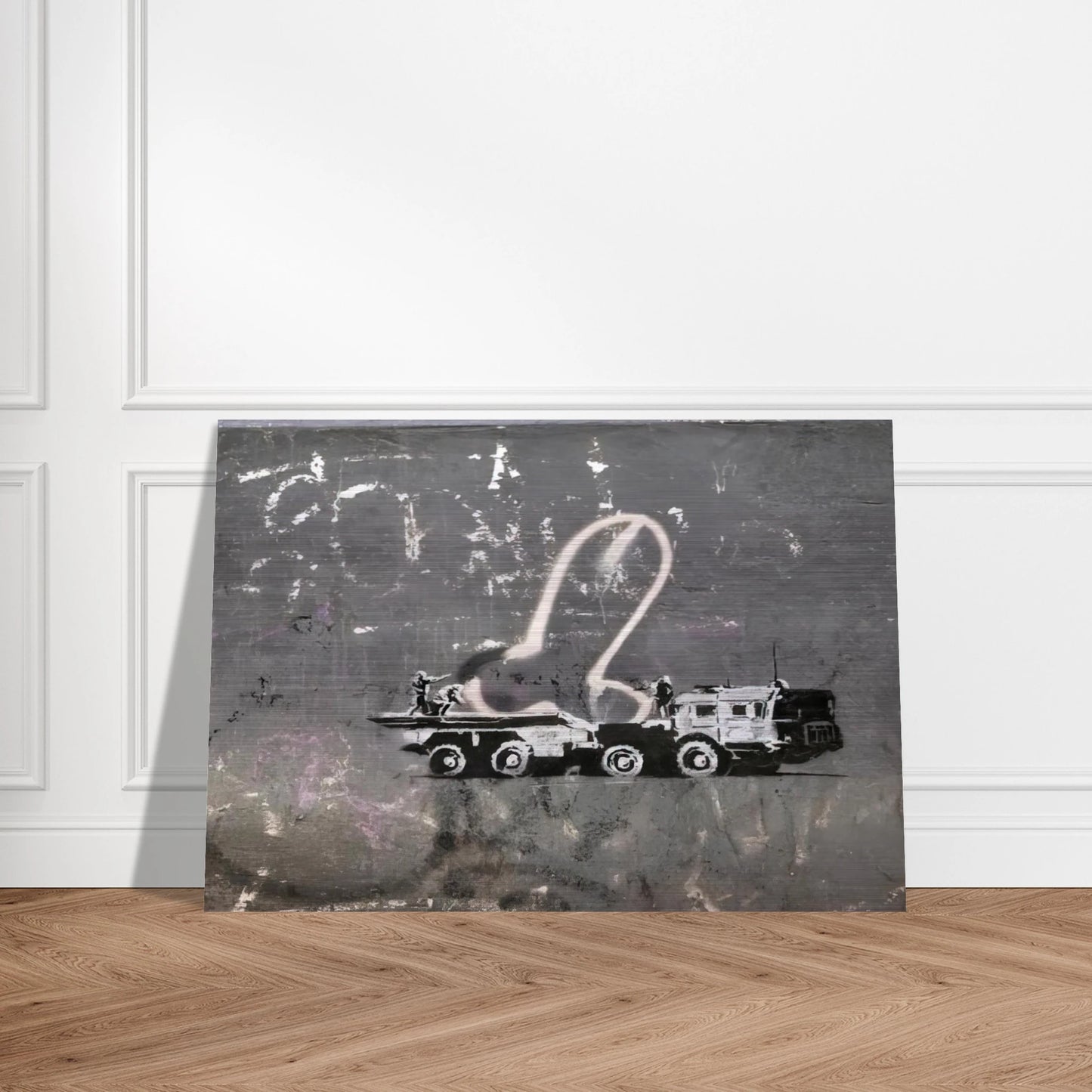 KYIV VELYKA ZHYTOMYRSKA 13 2022 - Banksy Brushed Aluminum Print - 70x100 cm / 28x40 inches | Banksy Aluminum Print | Banksy Prints