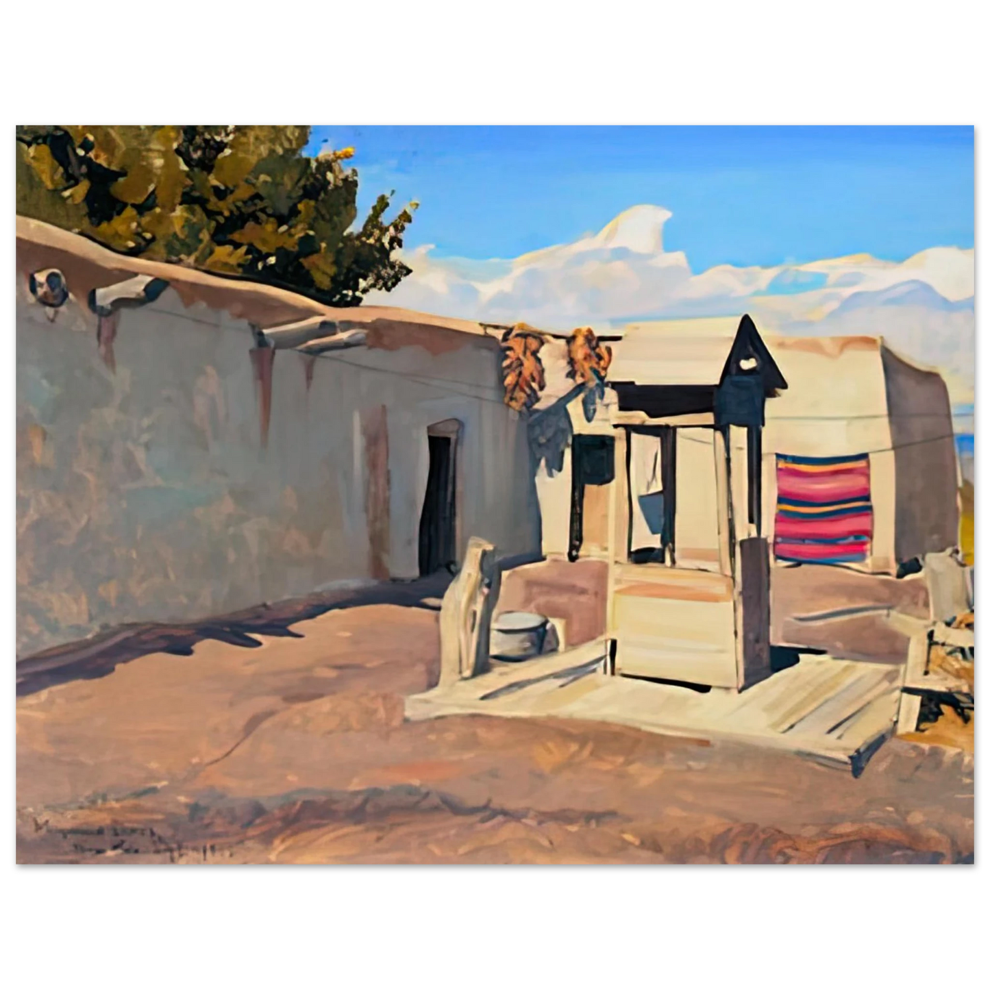 Maynard Dixon - OLD PATIO 1931 Wall art - 21x29.7 cm / 8x12" - Fine Art Poster-canvas - -