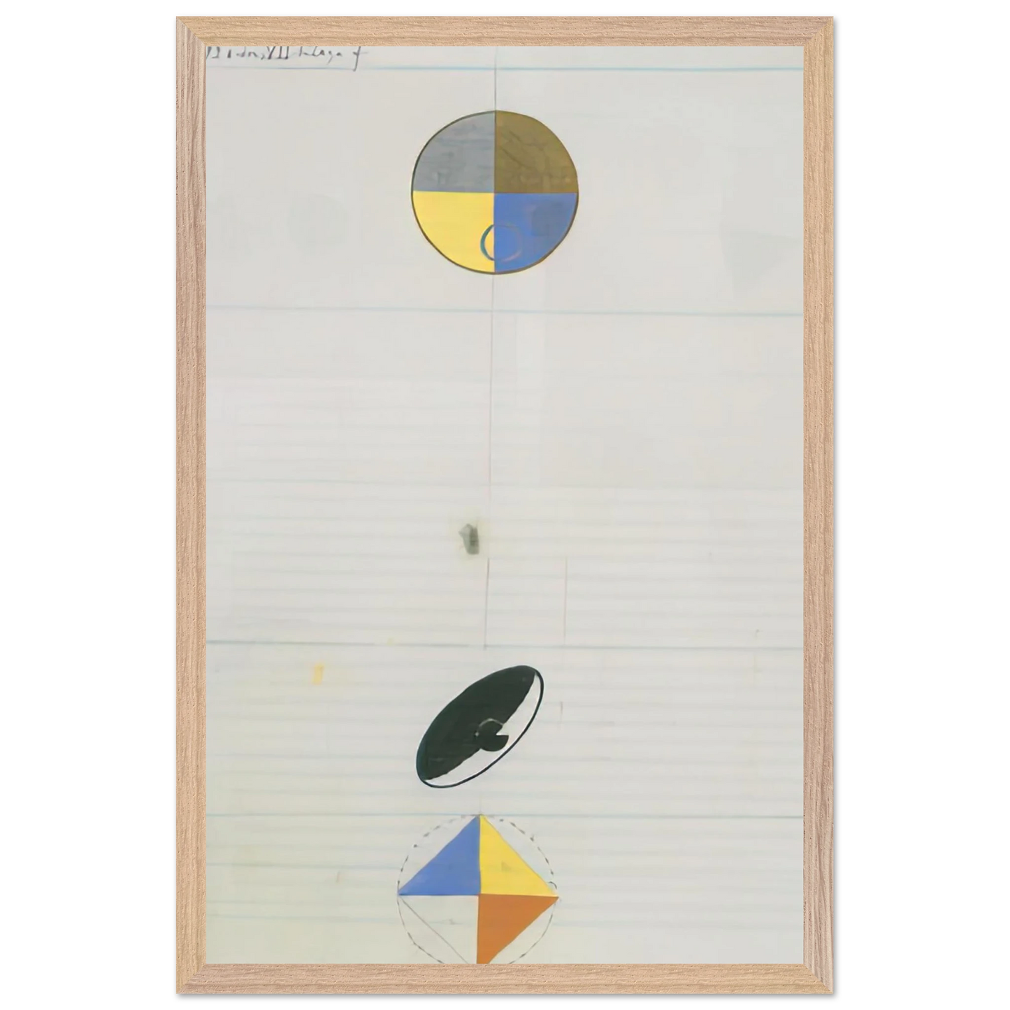 Hilma af Klint - SERIES NO VII NO 3F 1920 Wall art - 45x60 cm / 18x24 inches - Premium Wooden Framed Poster With Fine Art Paper - Black frame