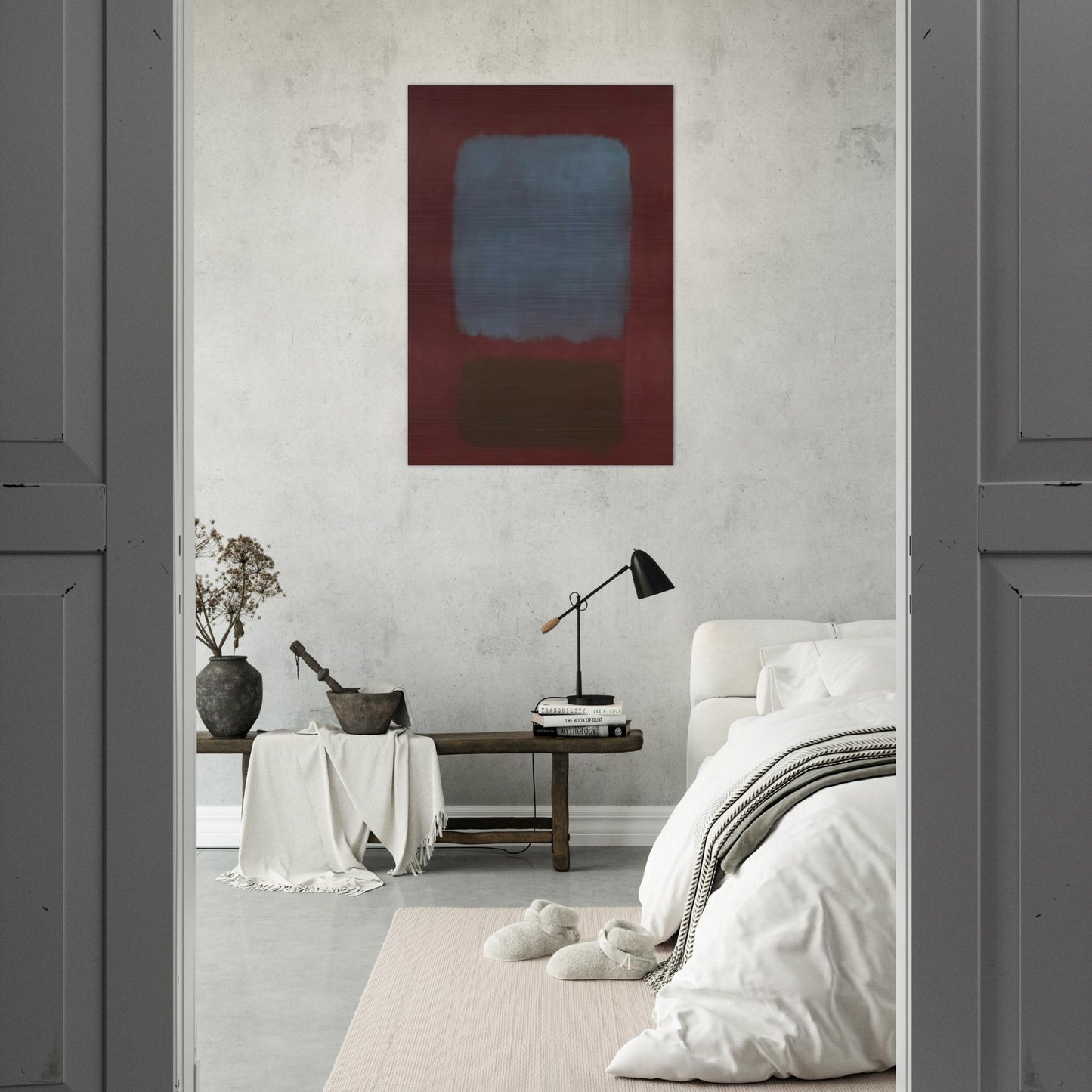 No. 37No. 19 Slate Blue and Brown on Plum - 1958 - Mark Rothko Brushed Aluminum Print - 70x100 cm / 28x40 inches | Mark Rothko Aluminum Print | Mark Rothko Prints