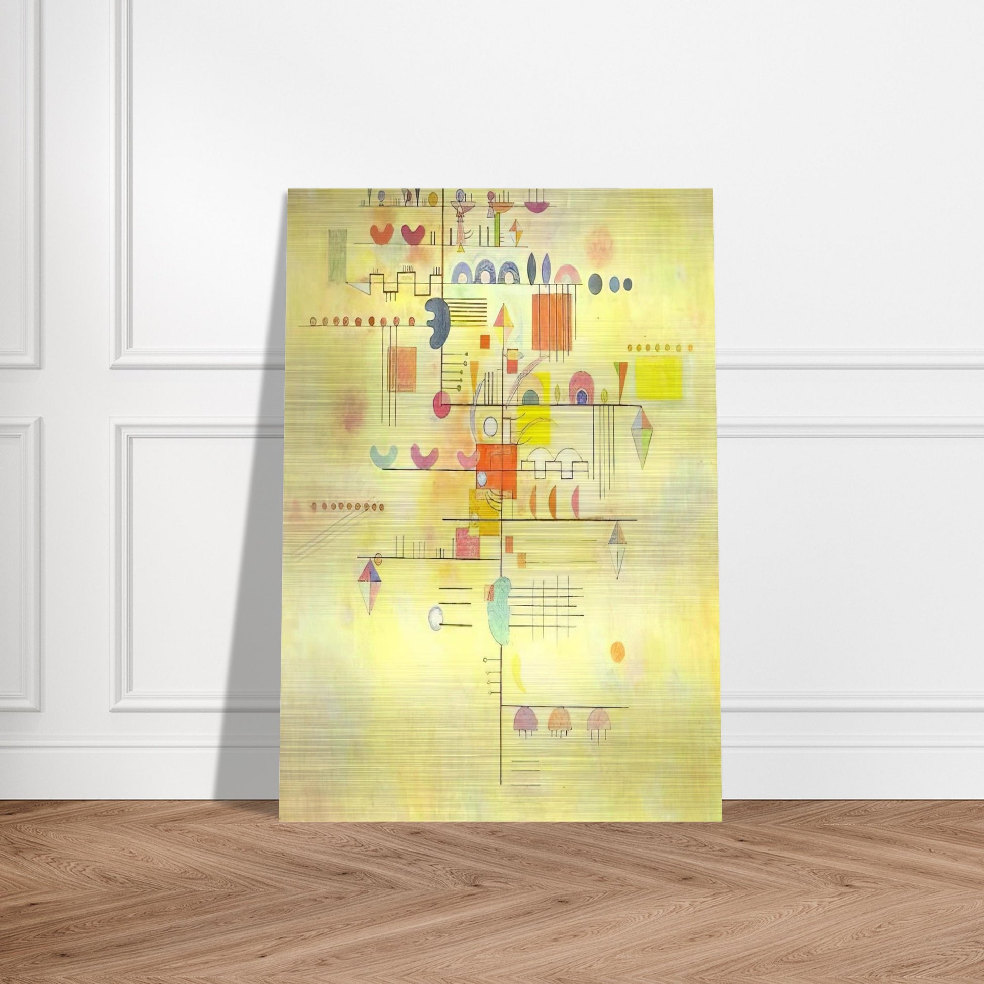 GENTLE ACCENT 1934 - Wassily Kandinsky Brushed Aluminum Print - 70x100 cm / 28x40 inches | Wassily Kandinsky Aluminum Print | Wassily Kandinsky Prints