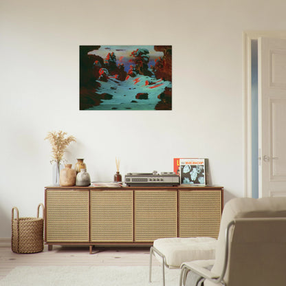 Sunset Effect - Arkhyp Kuindzhi Brushed Aluminum Print - 70x100 cm / 28x40 inches | Arkhyp Kuindzhi Aluminum Print | Arkhyp Kuindzhi Prints