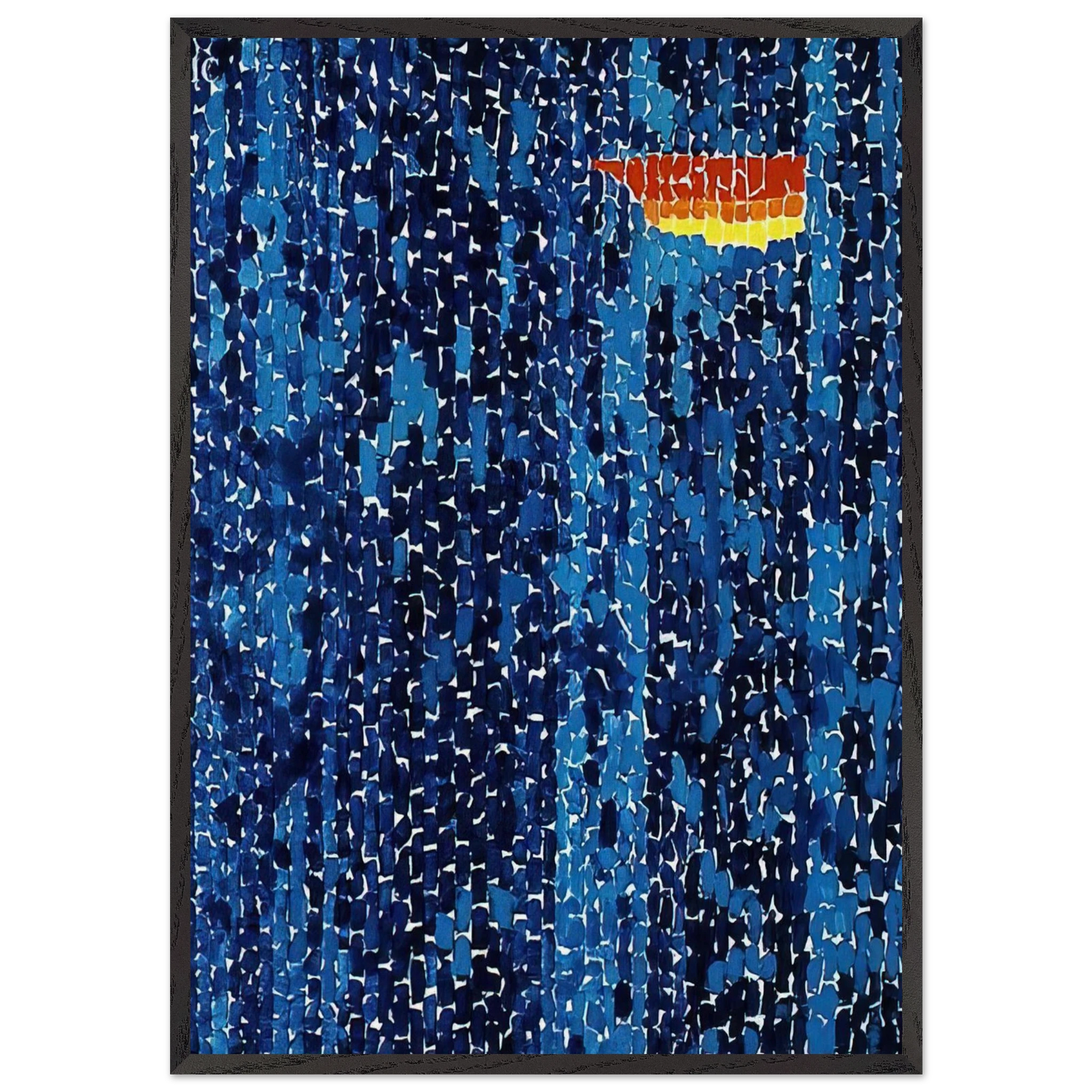 STARRY NIGHT AND THE ASTRONAUTS 1972 - Alma Woodsey Thomas 70x100 cm / 28x40 inches Framed Art Print – Black Wooden Frame