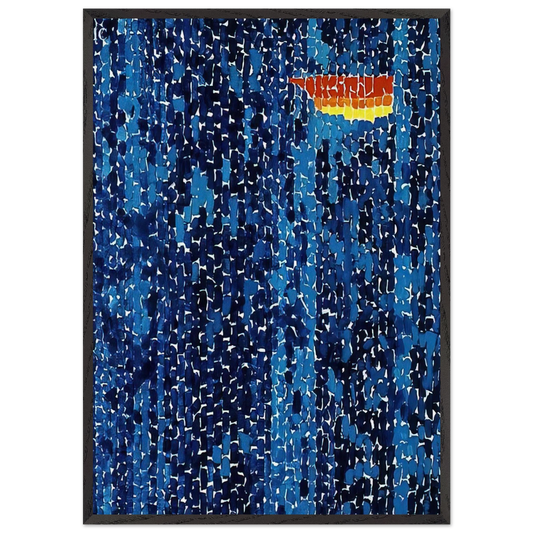 STARRY NIGHT AND THE ASTRONAUTS 1972 - Alma Woodsey Thomas 70x100 cm / 28x40 inches Framed Art Print – Black Wooden Frame