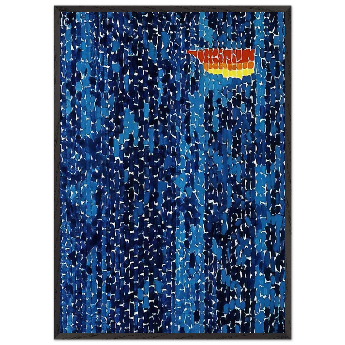 STARRY NIGHT AND THE ASTRONAUTS 1972 - Alma Woodsey Thomas 70x100 cm / 28x40 inches Framed Art Print – Black Wooden Frame