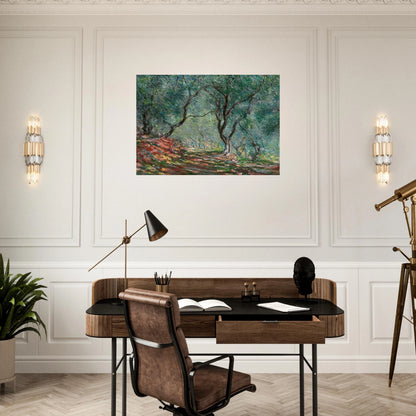 Olive Tree Wood in the Moreno Garden - claude monet Brushed Aluminum Print - 70x100 cm / 28x40 inches | claude monet Aluminum Print | claude monet Prints