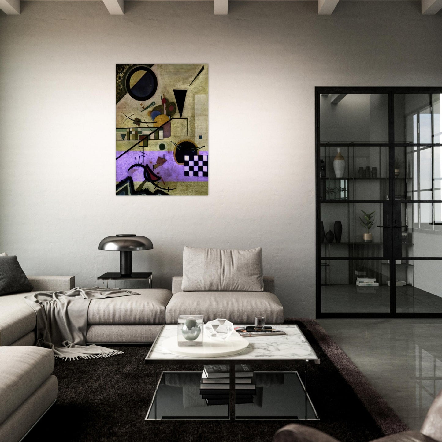 CONTRASTING SOUNDS 1924 - Wassily Kandinsky Brushed Aluminum Print - 70x100 cm / 28x40 inches | Wassily Kandinsky Aluminum Print | Wassily Kandinsky Prints