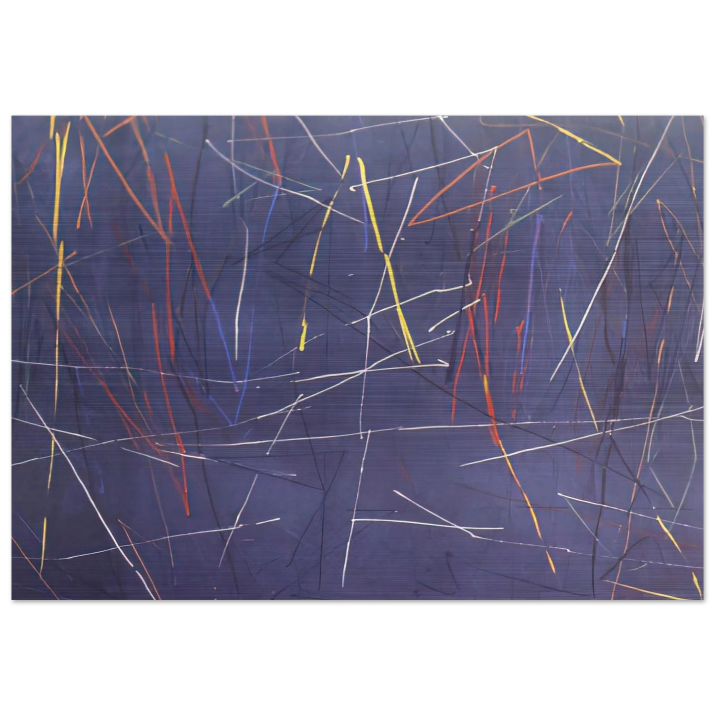 Gates of Blue - 1975 - Ronnie Landfield Brushed Aluminum Print - 70x100 cm / 28x40 inches | Ronnie Landfield Aluminum Print | Ronnie Landfield Prints