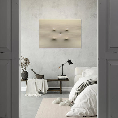 Superficie Bianca - 1967 - Enrico Castellani Brushed Aluminum Print - 70x100 cm / 28x40 inches | Enrico Castellani Aluminum Print | Enrico Castellani Prints