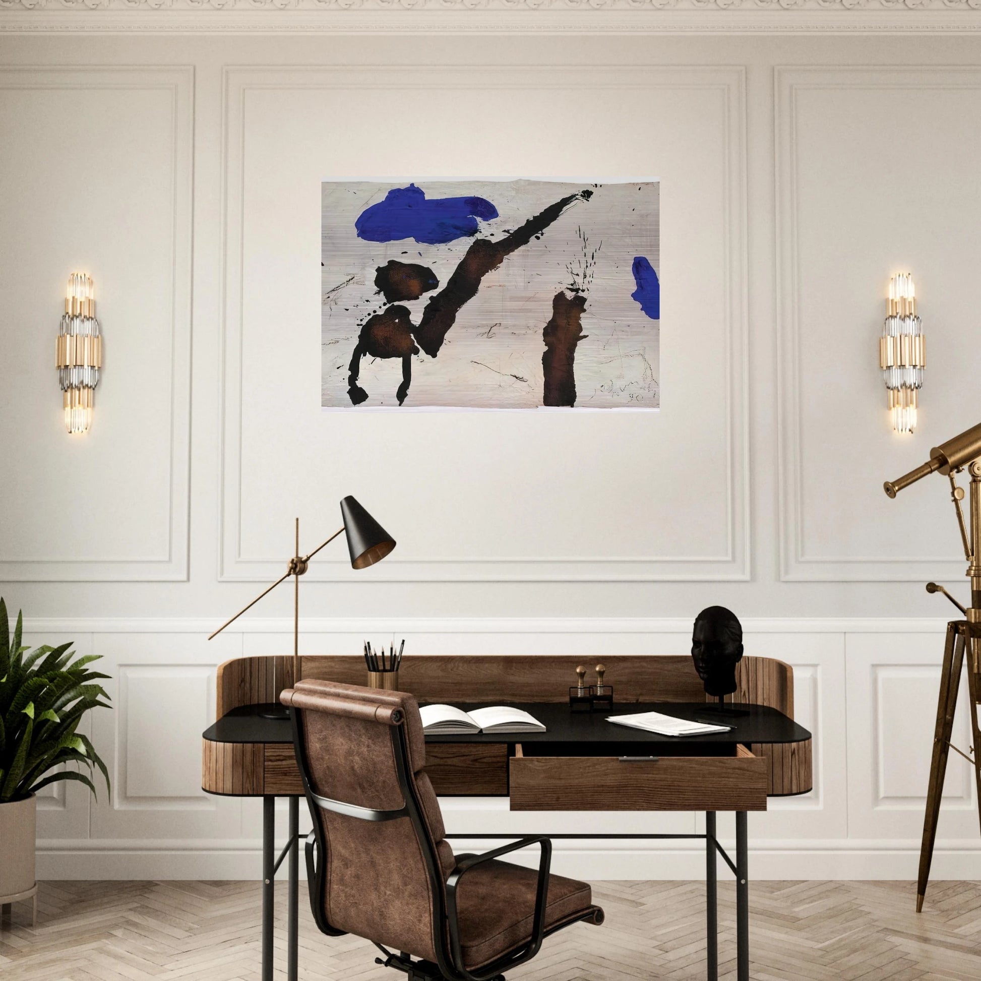 Gc-17 - 1990 - Emil Schumacher Brushed Aluminum Print - 70x100 cm / 28x40 inches | Emil Schumacher Aluminum Print | Emil Schumacher Prints