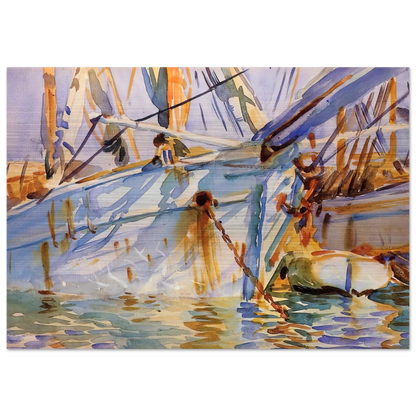 In a Levantine Port - John Singer Sargent Brushed Aluminum Print - 70x100 cm / 28x40 inches | John Singer Sargent Aluminum Print | John Singer Sargent Prints