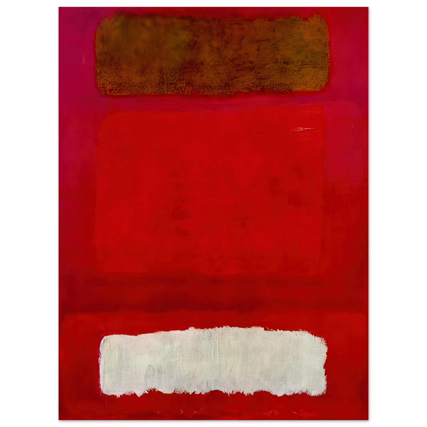 Mark Rothko - No. 16 Red, White, and Brown - 1957 Wall Art - 30x40 cm / 12x16 inches - Premium Wooden Framed Poster With Fine Art Paper-canvas - Black frame