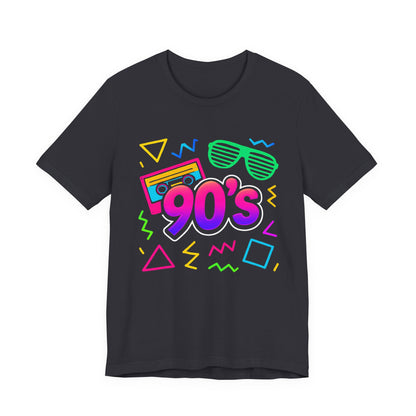 Música de la vieja escuela de los 90: ambiente arcade, clásico vintage de los 90. Camiseta retro de los 90 con la frase "Amo los años noventa".