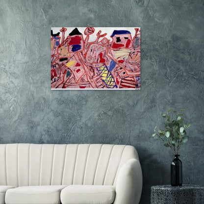 SUCCESSFUL CAMPAIGN - Jean Dubuffet Brushed Aluminum Print - 70x100 cm / 28x40 inches | Jean Dubuffet Aluminum Print | Jean Dubuffet Prints