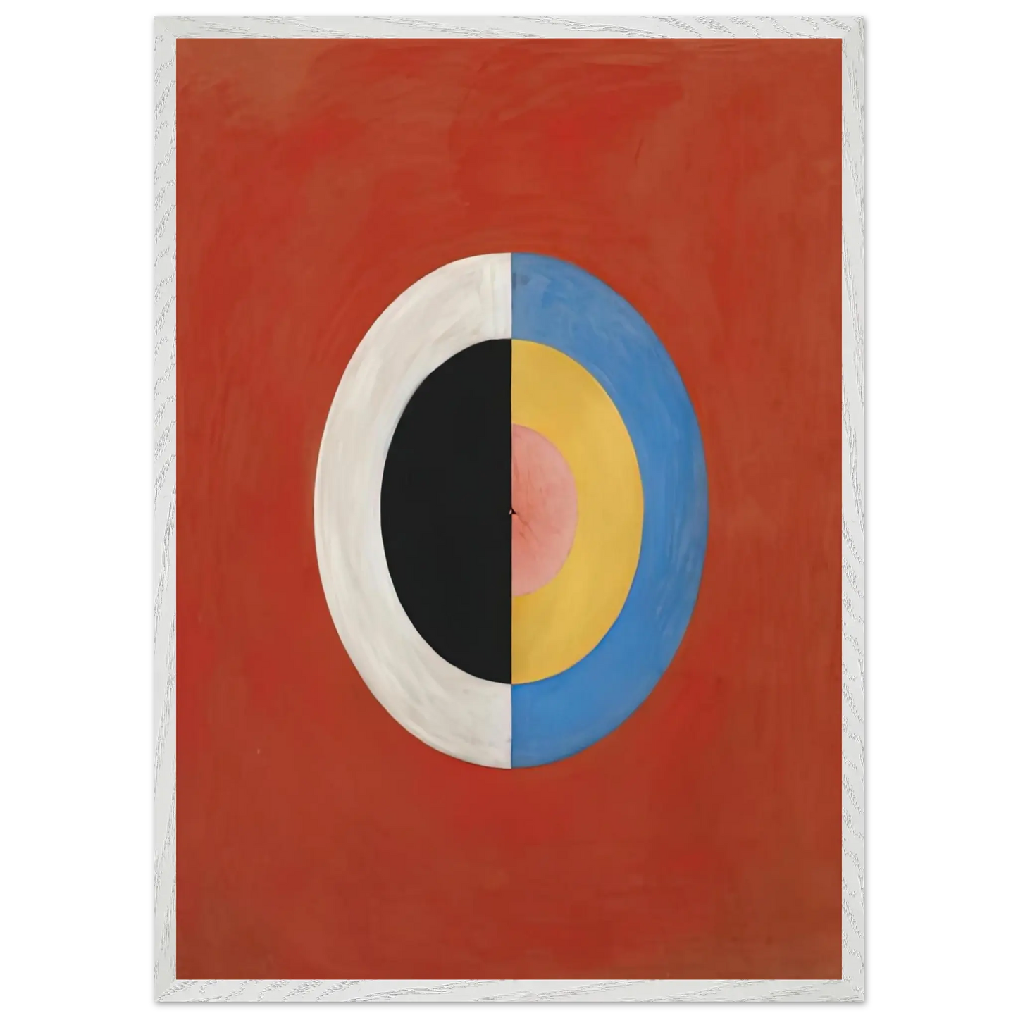 Hilma af Klint - THE SWAN NO 17 1915 0 Wall art - 27x35 cm / 11x14 Inches - Premium Wooden Framed Poster With Fine Art Paper - White frame