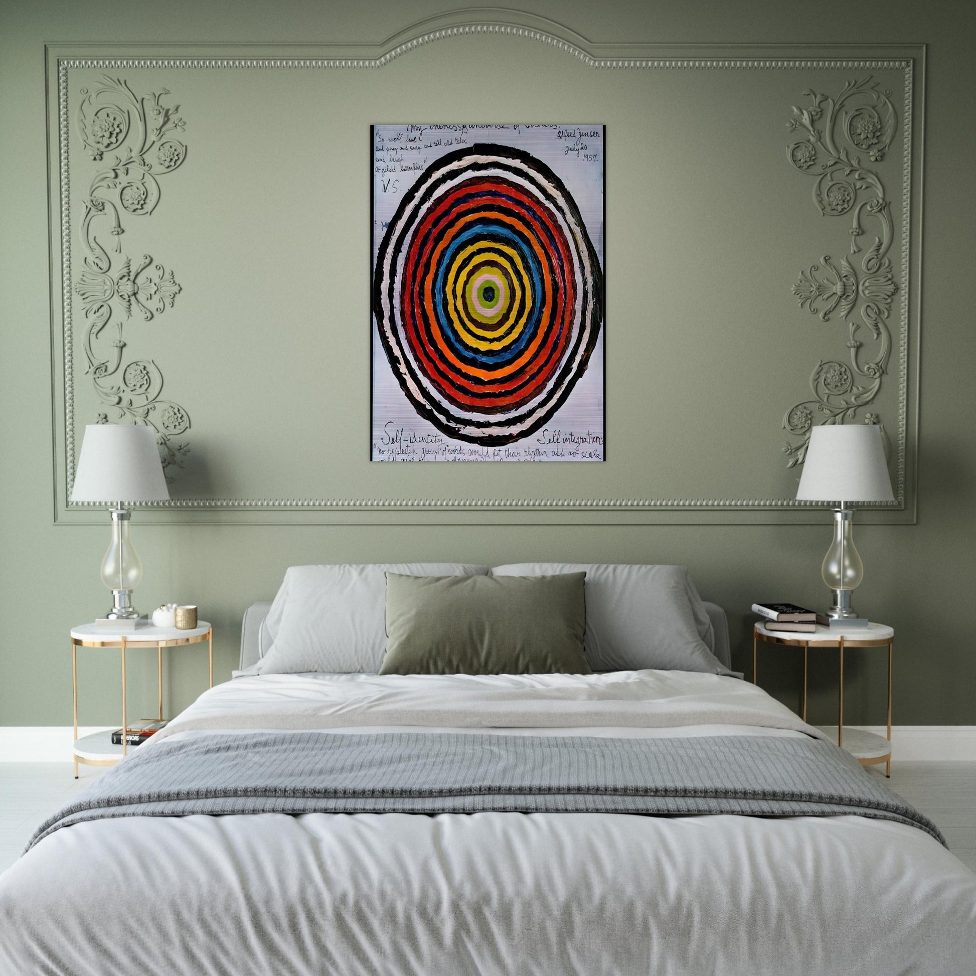 My Oneness, A Universe of Colours - 1957 - Alfred Jensen Brushed Aluminum Print - 70x100 cm / 28x40 inches | Alfred Jensen Aluminum Print | Alfred Jensen Prints