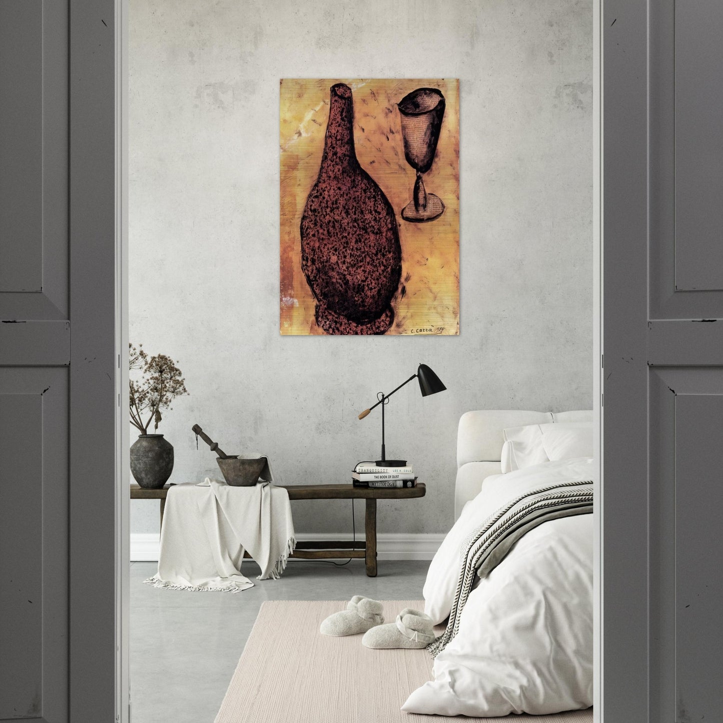 IL FIASCO 1915 - Carlo Carra Brushed Aluminum Print - 70x100 cm / 28x40 inches | Carlo Carra Aluminum Print | Carlo Carra Prints