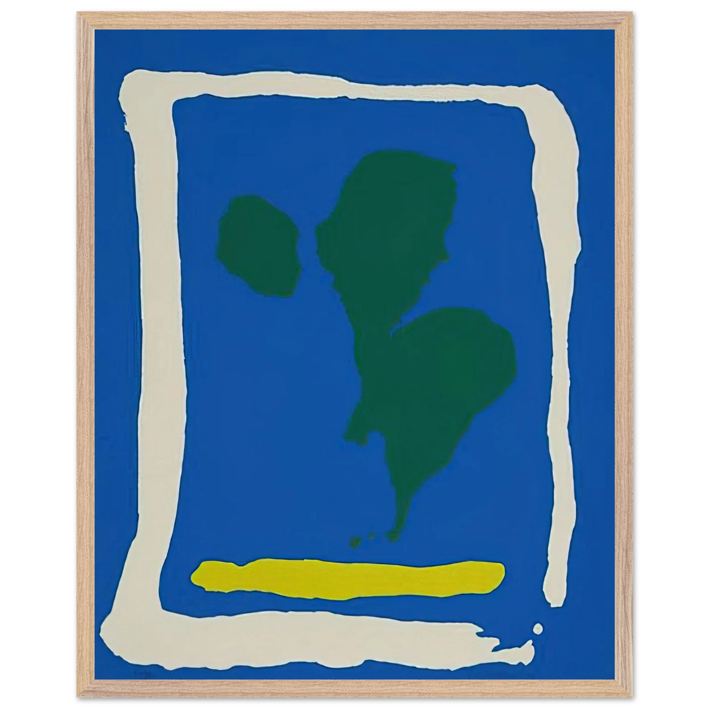 Helen Frankenthaler - Air Frame - 1965 Wall art - 70x100 cm / 28x40 inches - Premium Wooden Framed Poster With Fine Art Paper-canvas - Black frame