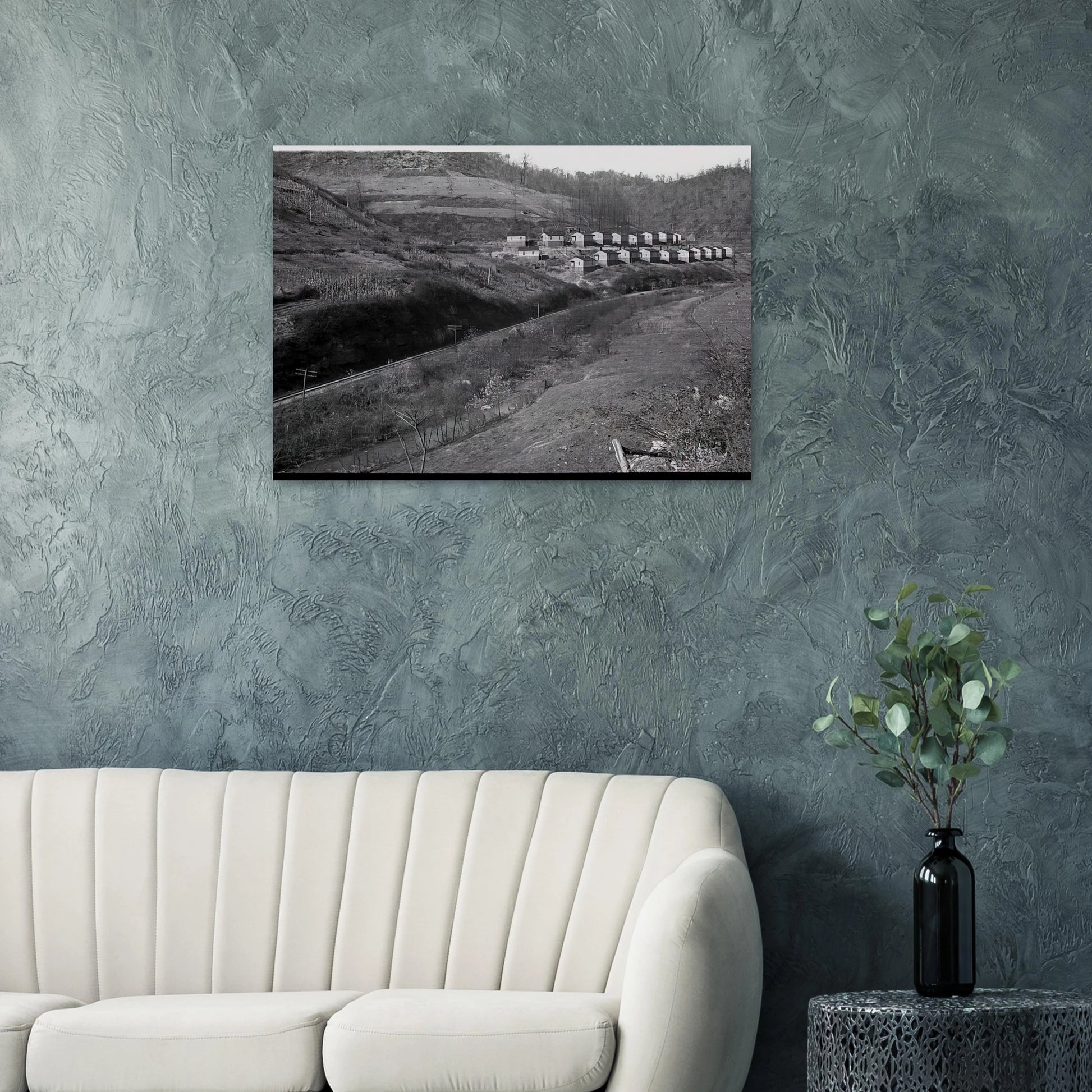 COAL COMPANY TOWN IN JENKINS 1935 - Ben Shahn Brushed Aluminum Print - 70x100 cm / 28x40 inches | Ben Shahn Aluminum Print | Ben Shahn Prints