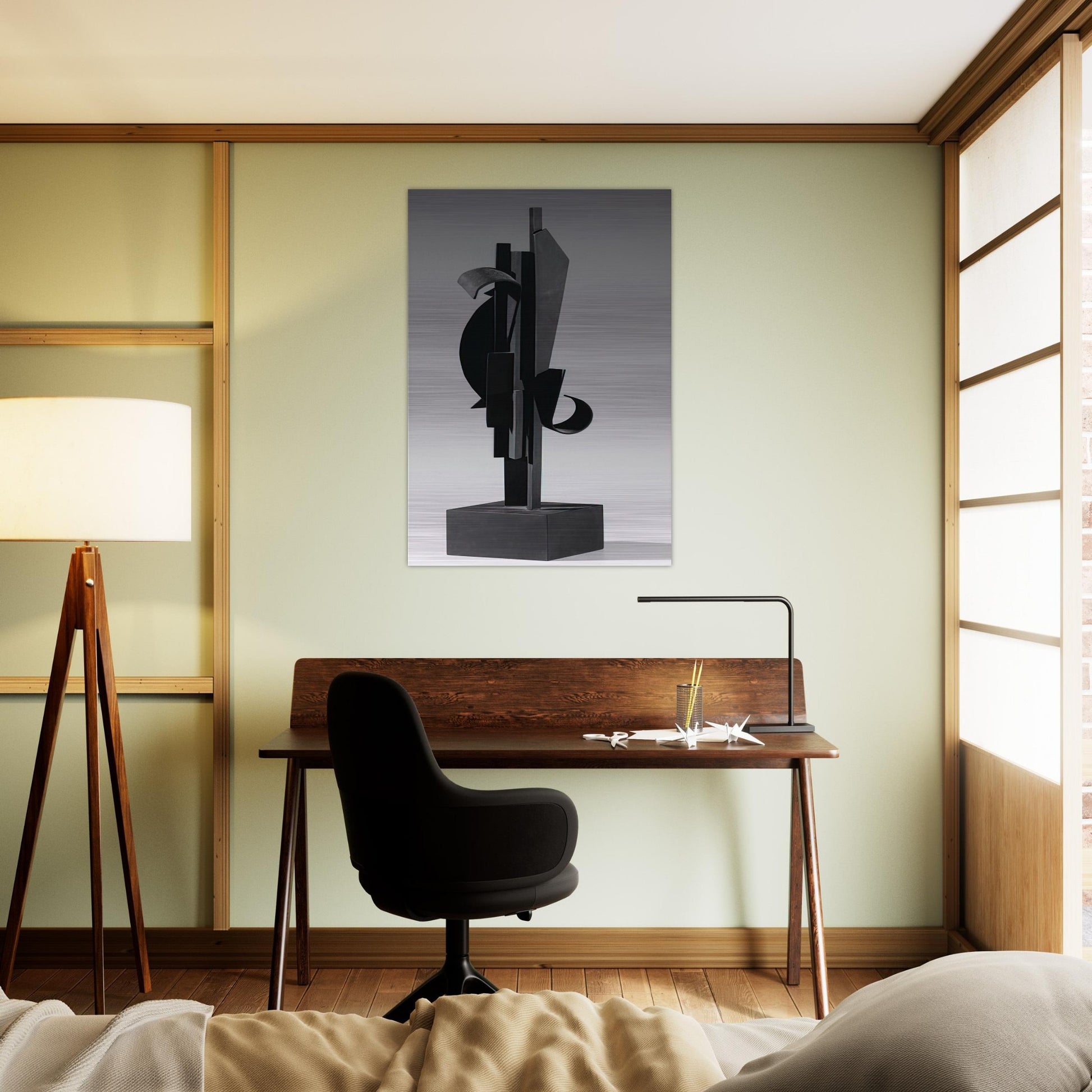 SKY HOOK MAQUETTE 1977 - Louise Nevelson Brushed Aluminum Print - 70x100 cm / 28x40 inches | Louise Nevelson Aluminum Print | Louise Nevelson Prints