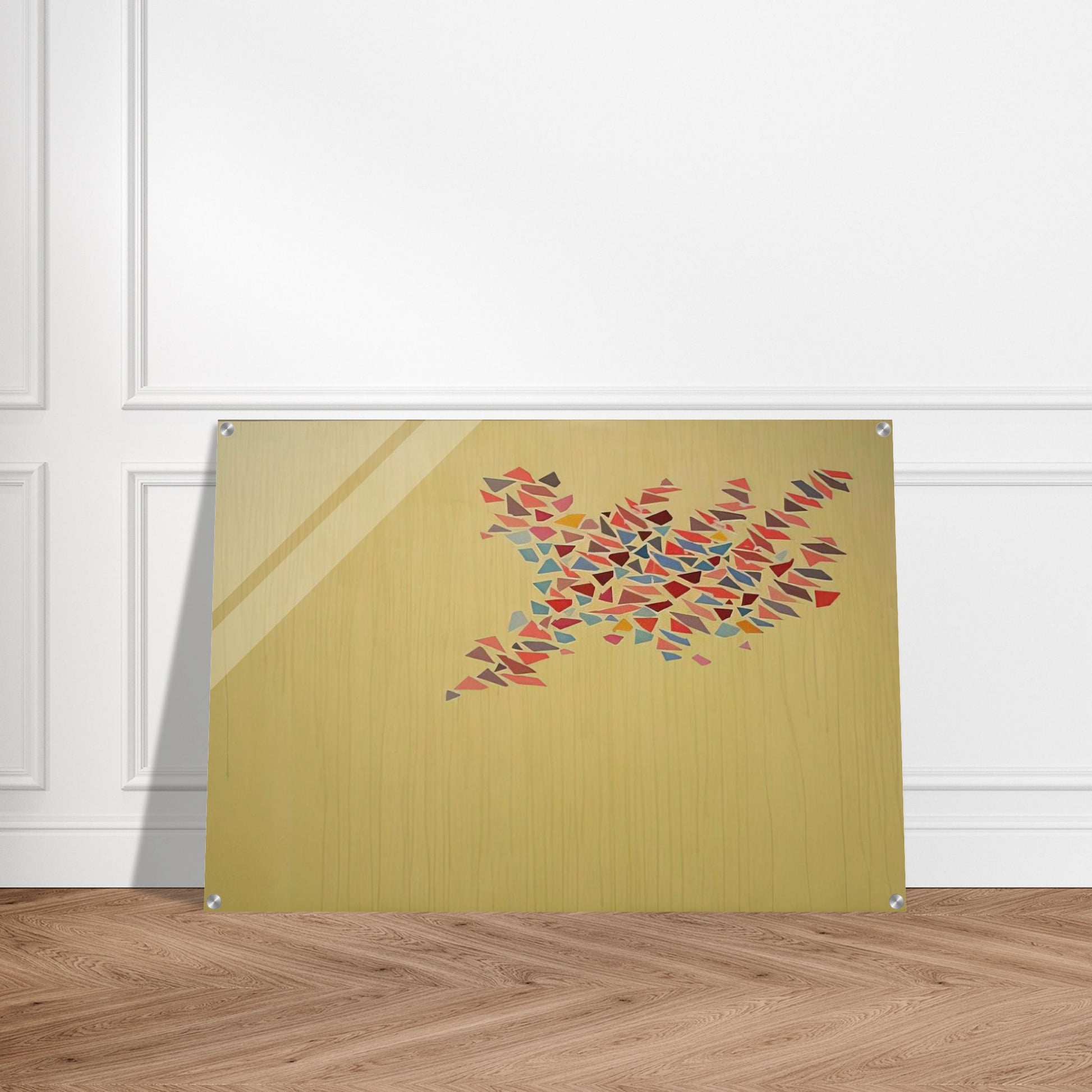 Colors on Pale Yellow - 1975 - Robert Goodnough Acrylic Print - 70x100 cm / 28x40″ inches | Robert Goodnough Wall Art | Robert Goodnough Prints