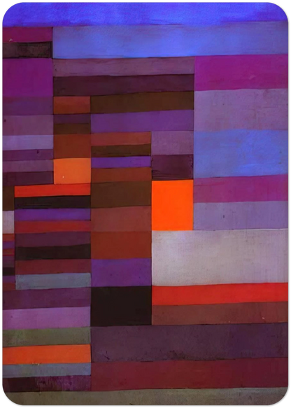 FIRE EVENING 1929 By Paul Klee Pack of 10 Post Cards | Paul Klee Post Cards | A6 (10.5 x 14.8 cm) - 4.1 x 5.8 inches