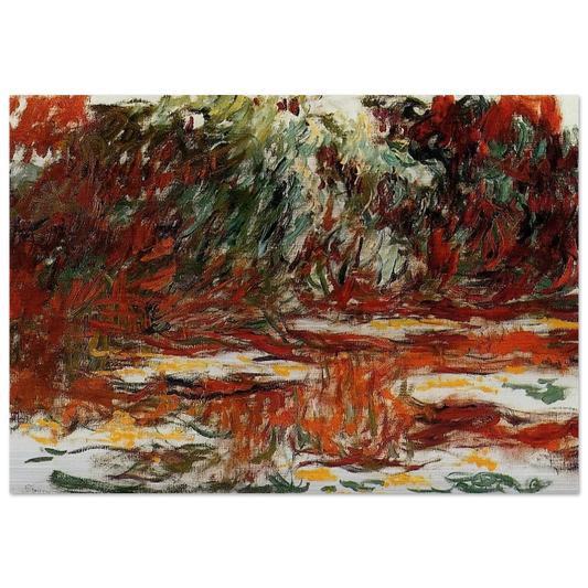 Water Lily Pond - claude monet Brushed Aluminum Print - 70x100 cm / 28x40 inches | claude monet Aluminum Print | claude monet Prints