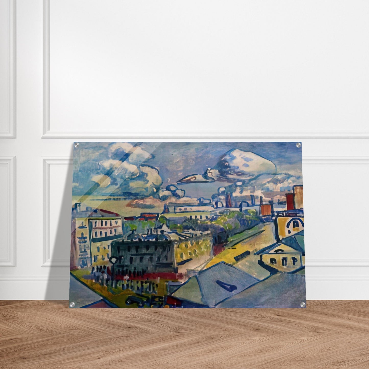 MOSCOW ZUBOVSKAYA SQUARE STUDY 1916 - Wassily Kandinsky Acrylic Print - 70x100 cm / 28x40″ inches
