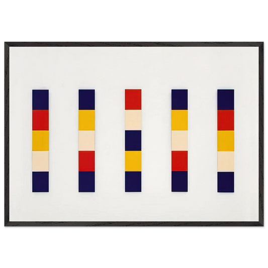 Red Yellow Blue White - Ellsworth Kelly 70x100 cm / 28x40 inches Framed Art Print – Black Wooden Frame
