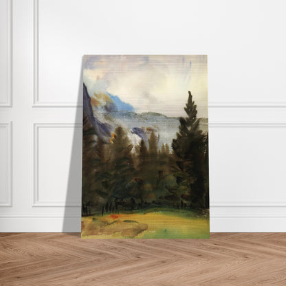 Purtud Fir Trees and Snow Mountains - John Singer Sargent Brushed Aluminum Print - 70x100 cm / 28x40 inches | John Singer Sargent Aluminum Print | John Singer Sargent Prints