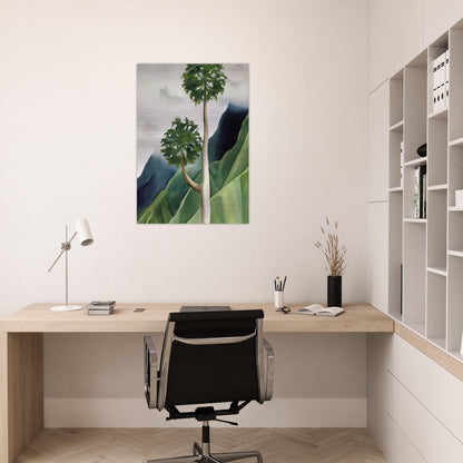 Papaya Tree-Iao Valley - Georgia O'Keeffe Brushed Aluminum Print - 70x100 cm / 28x40 inches | Georgia O'Keeffe Aluminum Print | Georgia O'Keeffe Prints
