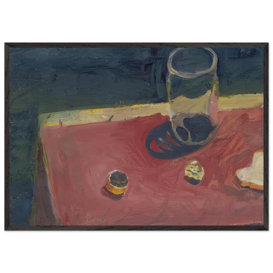Untitled Lemons and Jar - Richard Diebenkorn 70x100 cm / 28x40 inches Framed Art Print – Black Wooden Frame