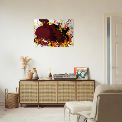 Untitled  SFP94-139  SFF 1809  - Sam Francis Brushed Aluminum Print - 70x100 cm / 28x40 inches | Sam Francis Aluminum Print | Sam Francis Prints
