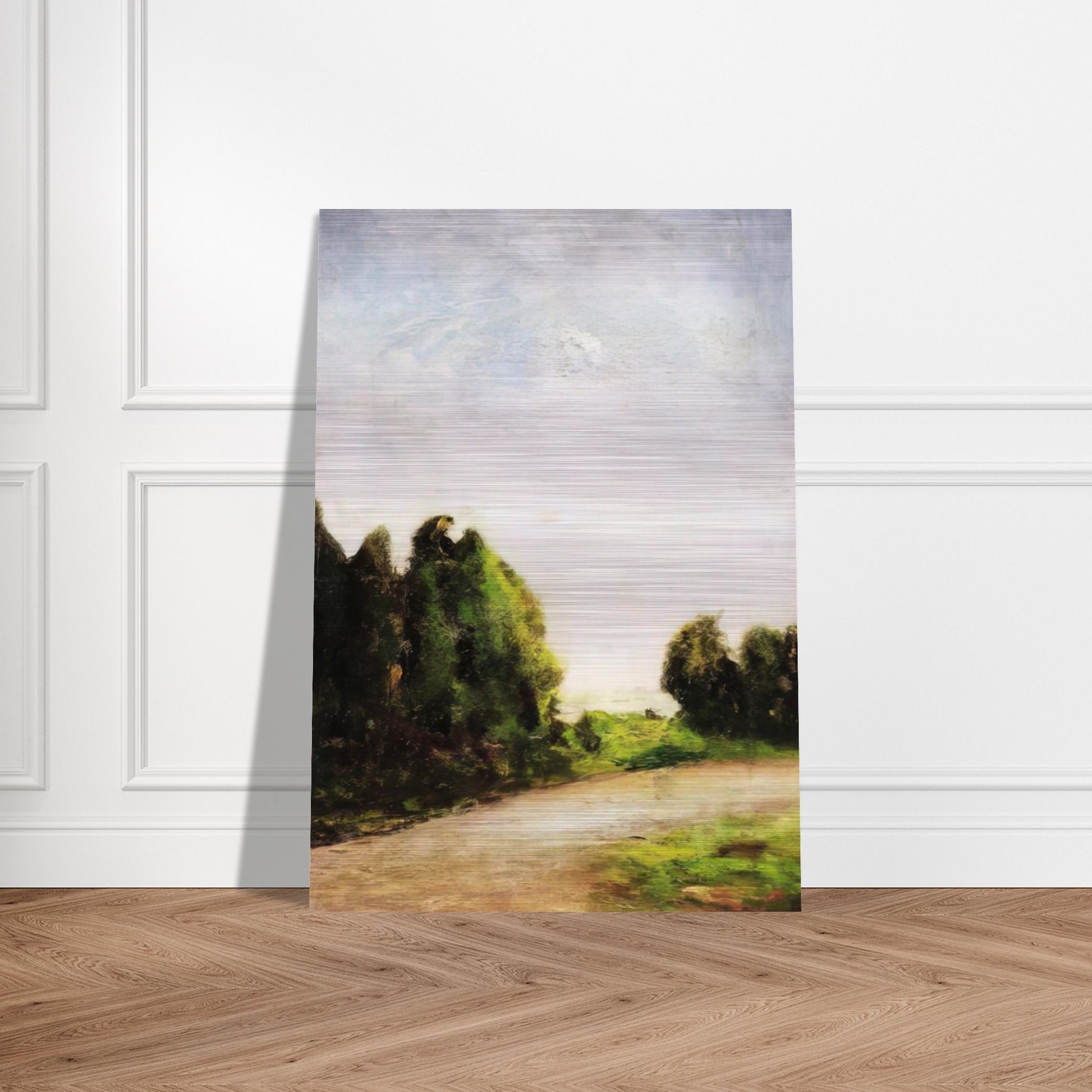 PAESAGGIO 1904 - Carlo Carra Brushed Aluminum Print - 70x100 cm / 28x40 inches | Carlo Carra Aluminum Print | Carlo Carra Prints