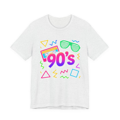 Música de la vieja escuela de los 90: ambiente arcade, clásico vintage de los 90. Camiseta retro de los 90 con la frase "Amo los años noventa".